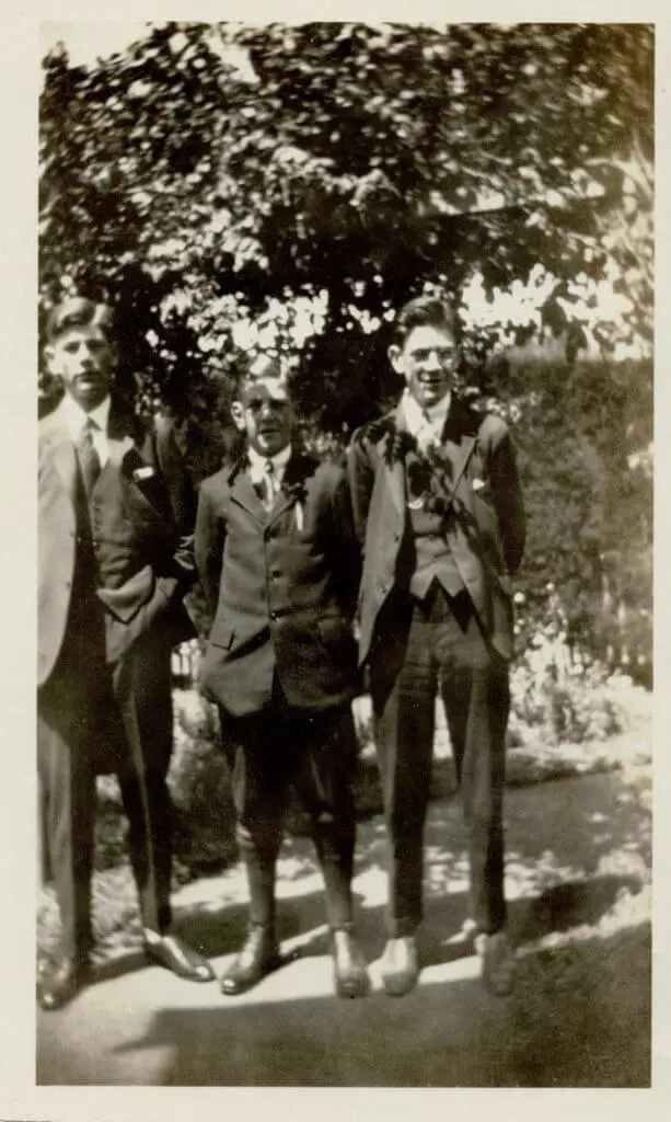 1920. Stan, Rob, Frank Inglis.